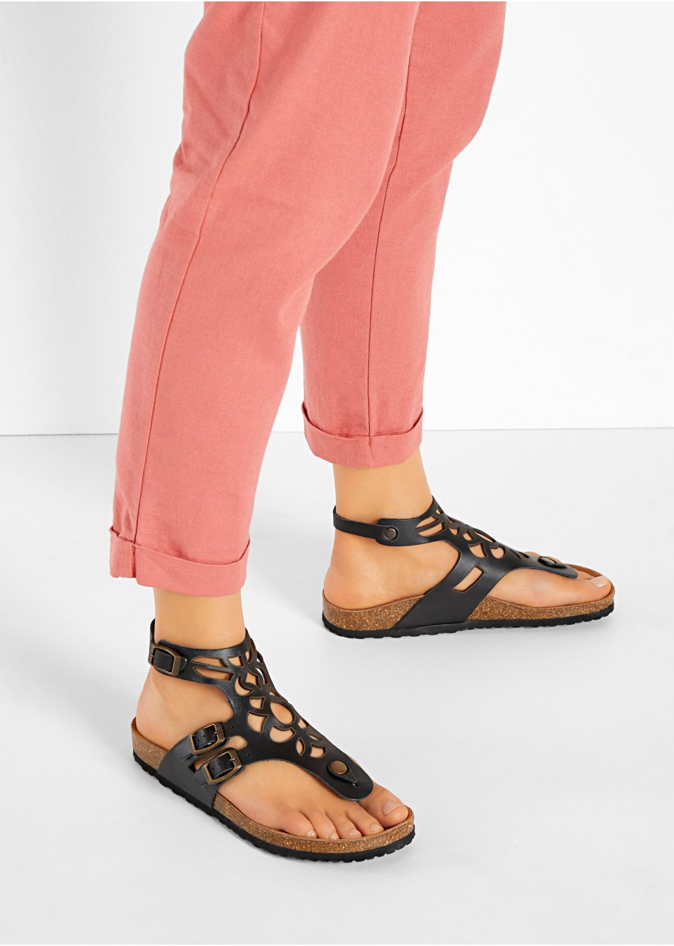 Sandales confortables en cuir