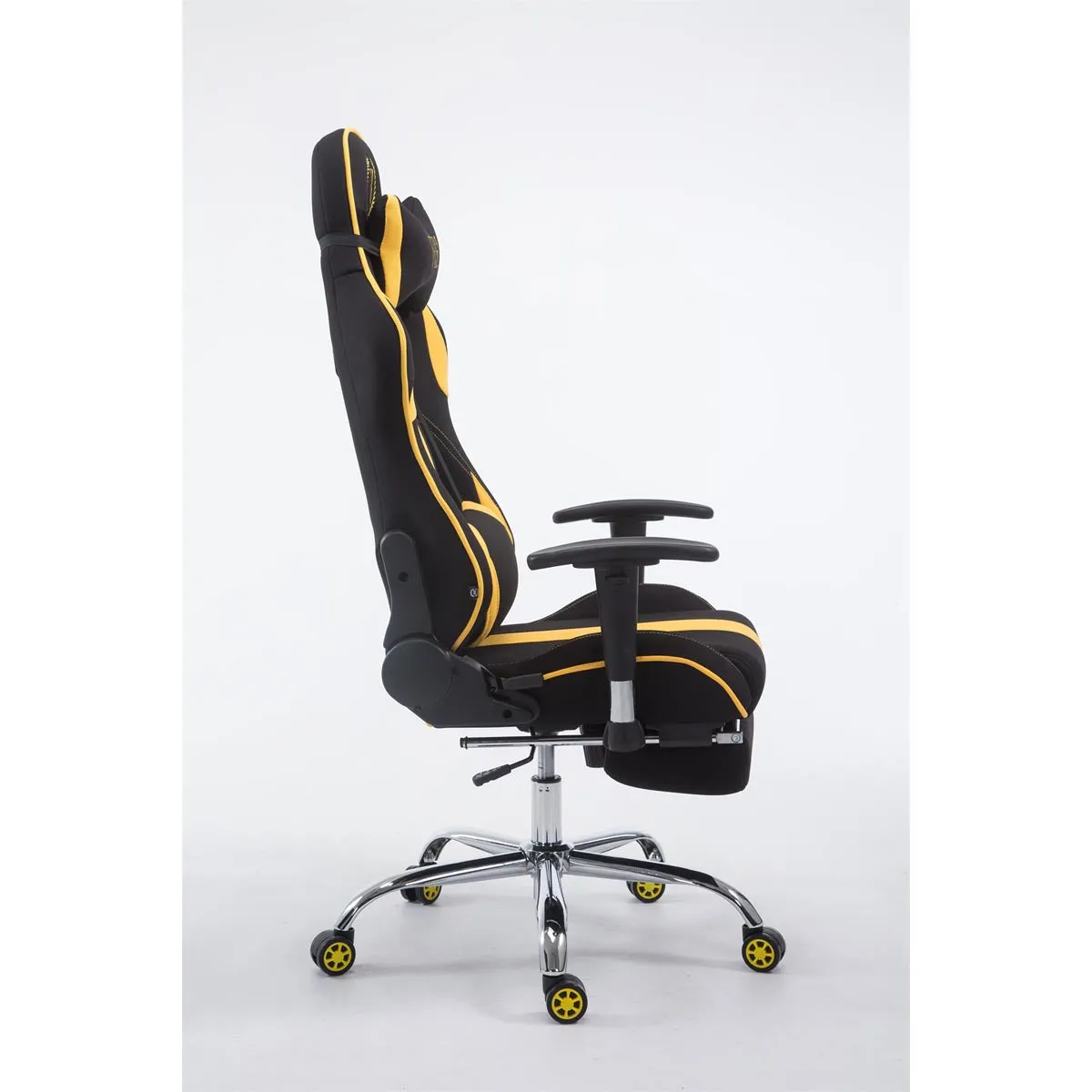 Decoshop26 Fauteuil Gamer Noir/Jaune