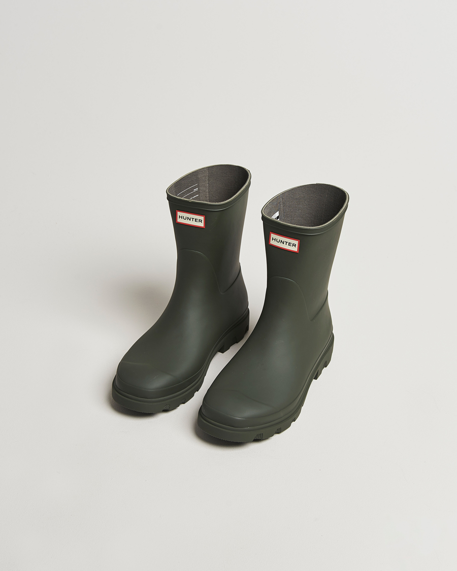Hunter Boots Downpour Short Boot Dark Olive