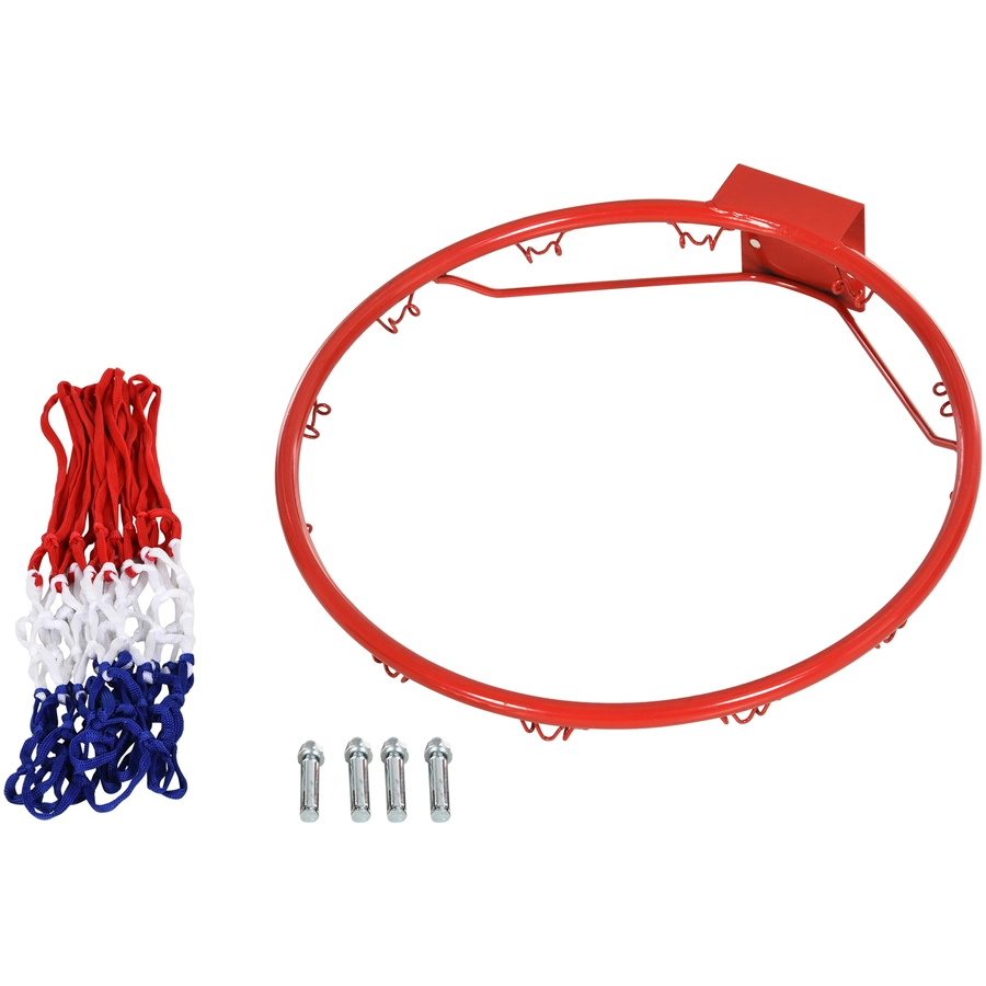 HOMCOM Basketballkorb mit Netz rot, blau, weiß