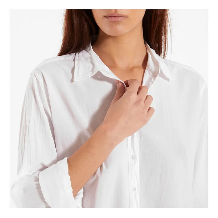 Xirena Chemise Beau Popeline de Coton | Blanc