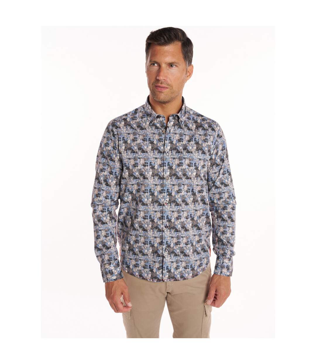 Chemise imprimée col boutonné