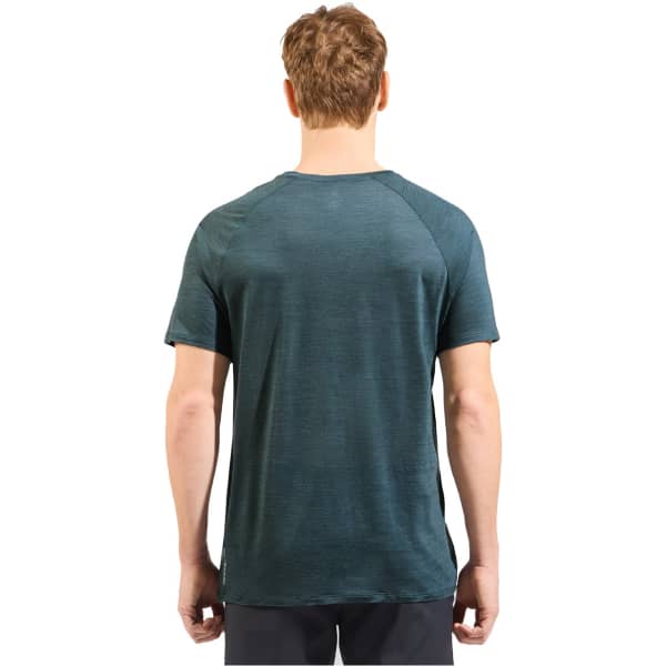 T-shirt randonnée ODLO ASCENT PW 130 RUN. BIKE. HIKE. CREW NECK S/S DARK SLATE MELANGE