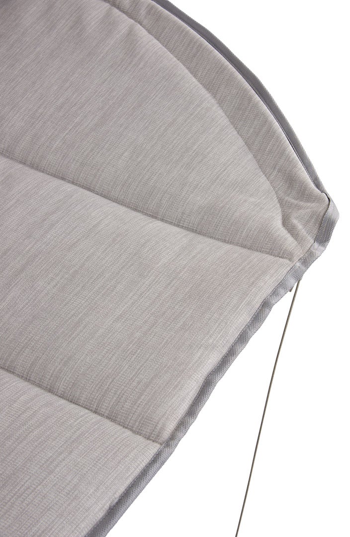 Cille Garden Lounge hangmat, teakhout, lichtgrijs. 320 x 141 x 116 cm