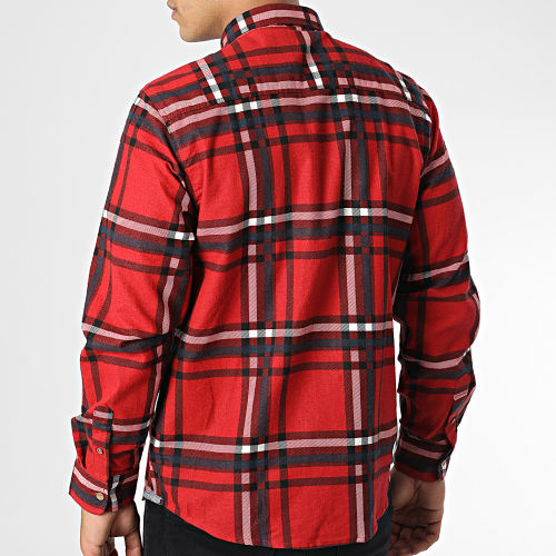 Chemise Manches Longues A Carreaux Arnault Rouge