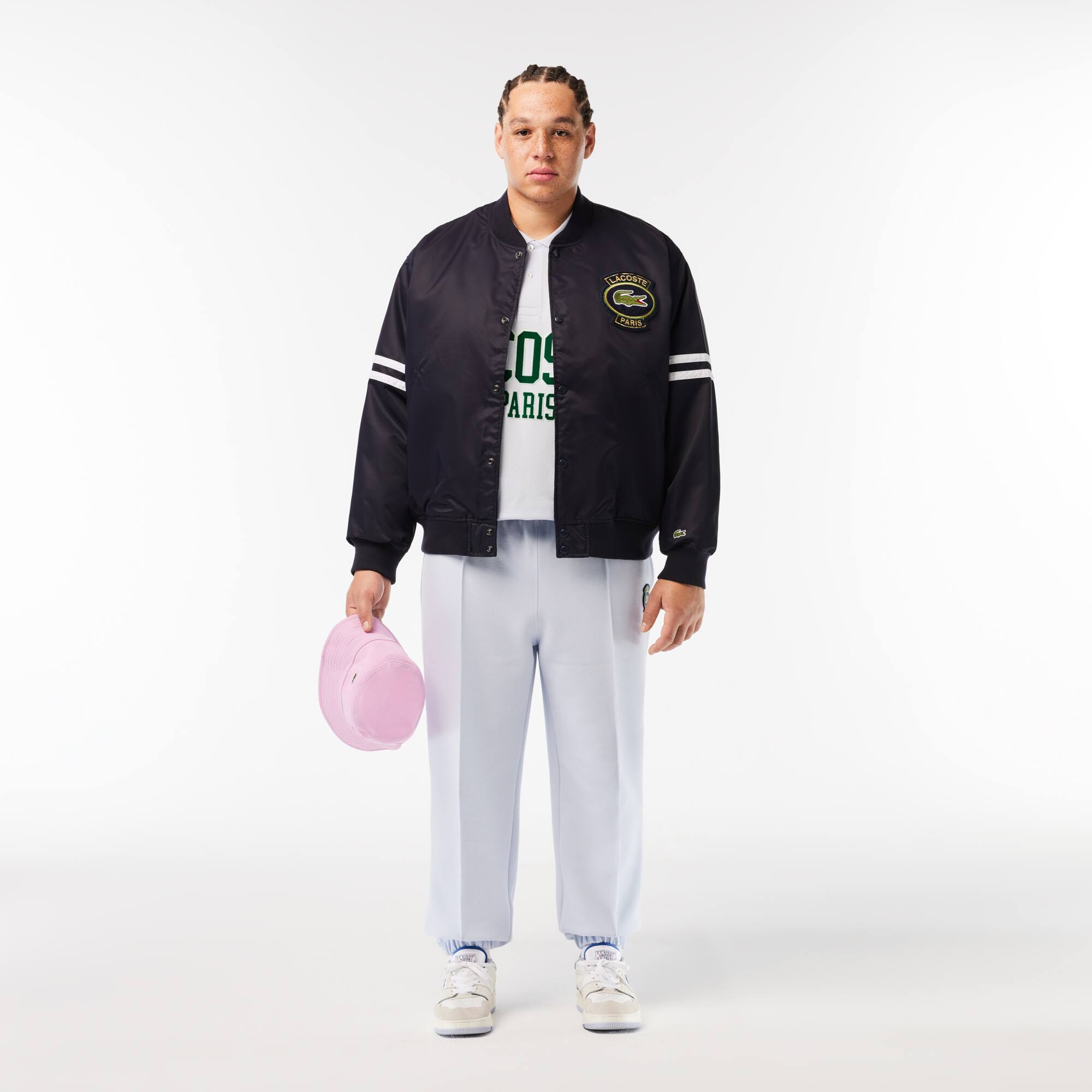 Gepolsterte wasserfeste Bomberjacke mit Aufnäher aus den Archiven Jacken & Mäntel - Blau - Lacoste - Unisex