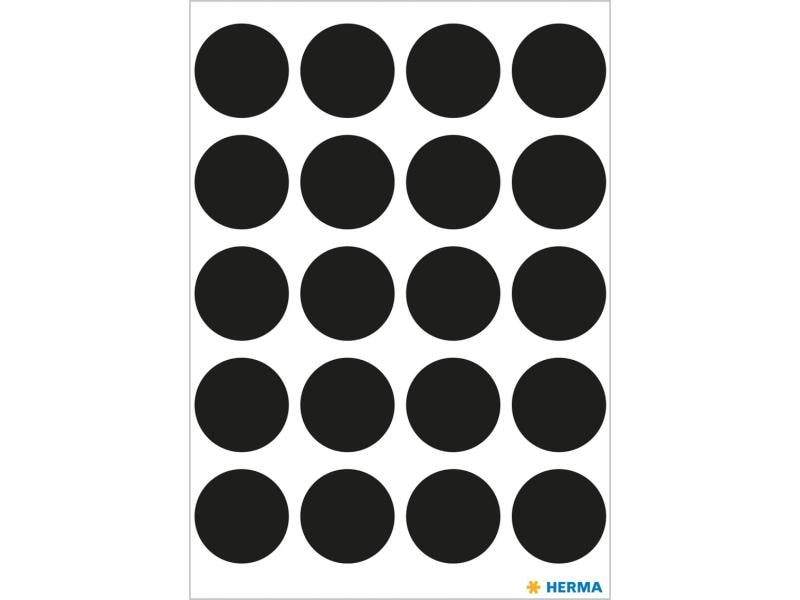 Herma Stickers Klebepunkte Vario Ø 19 mm, Schwarz Markierungspunkte Sticker
