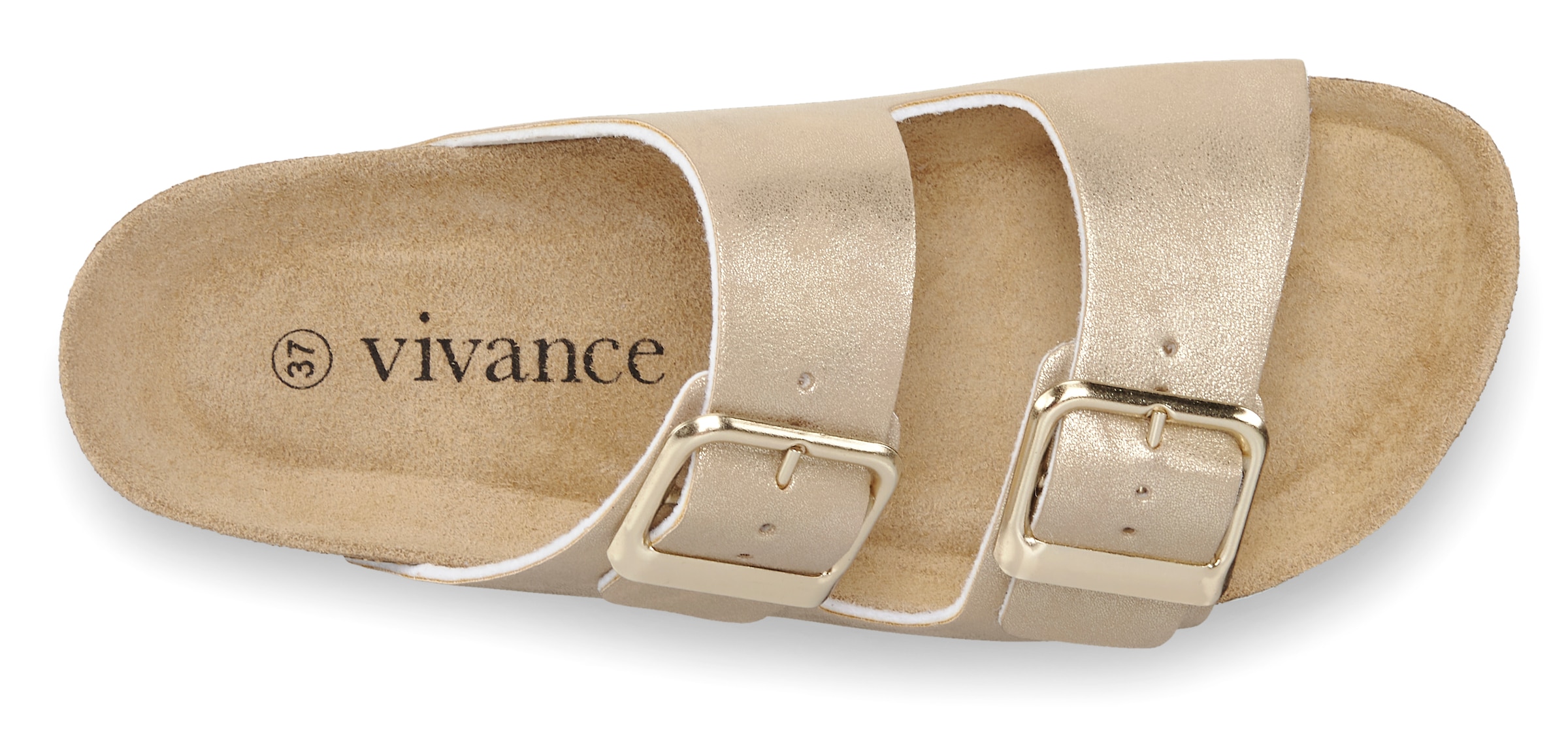 Vivance Pantolette »Mule, Sandale, offener Schuh,«  mit softer Innensohle und Komfortkorkfussbett aus Leder