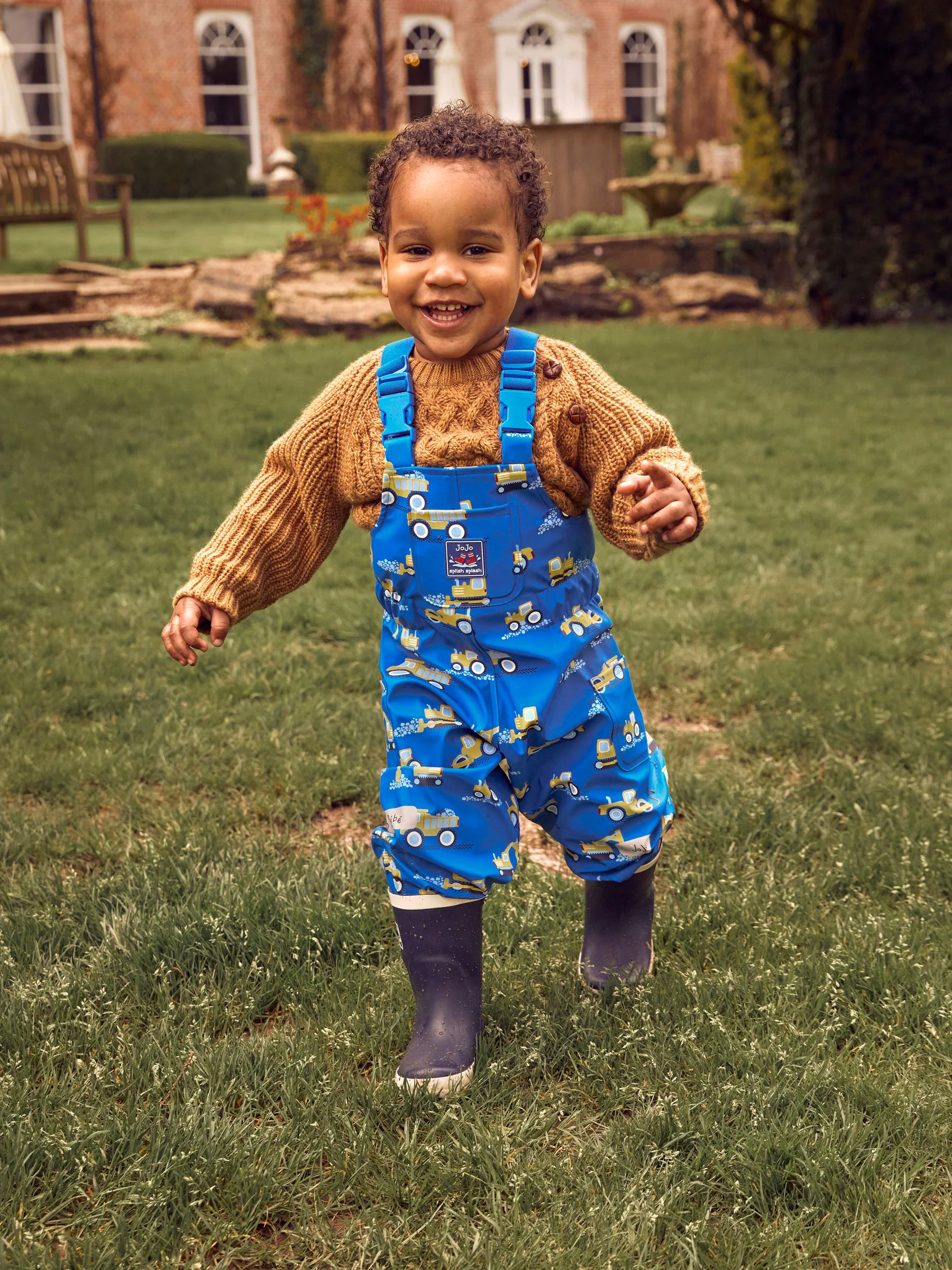 Donkerblauw - JoJo Maman Bébé Contrast Trim Lined Wellies