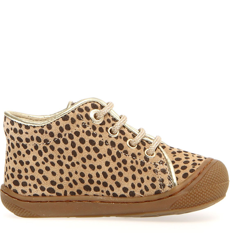 Naturino Naturino Cocoon Supersouple Sossi Lacets Leopard Or