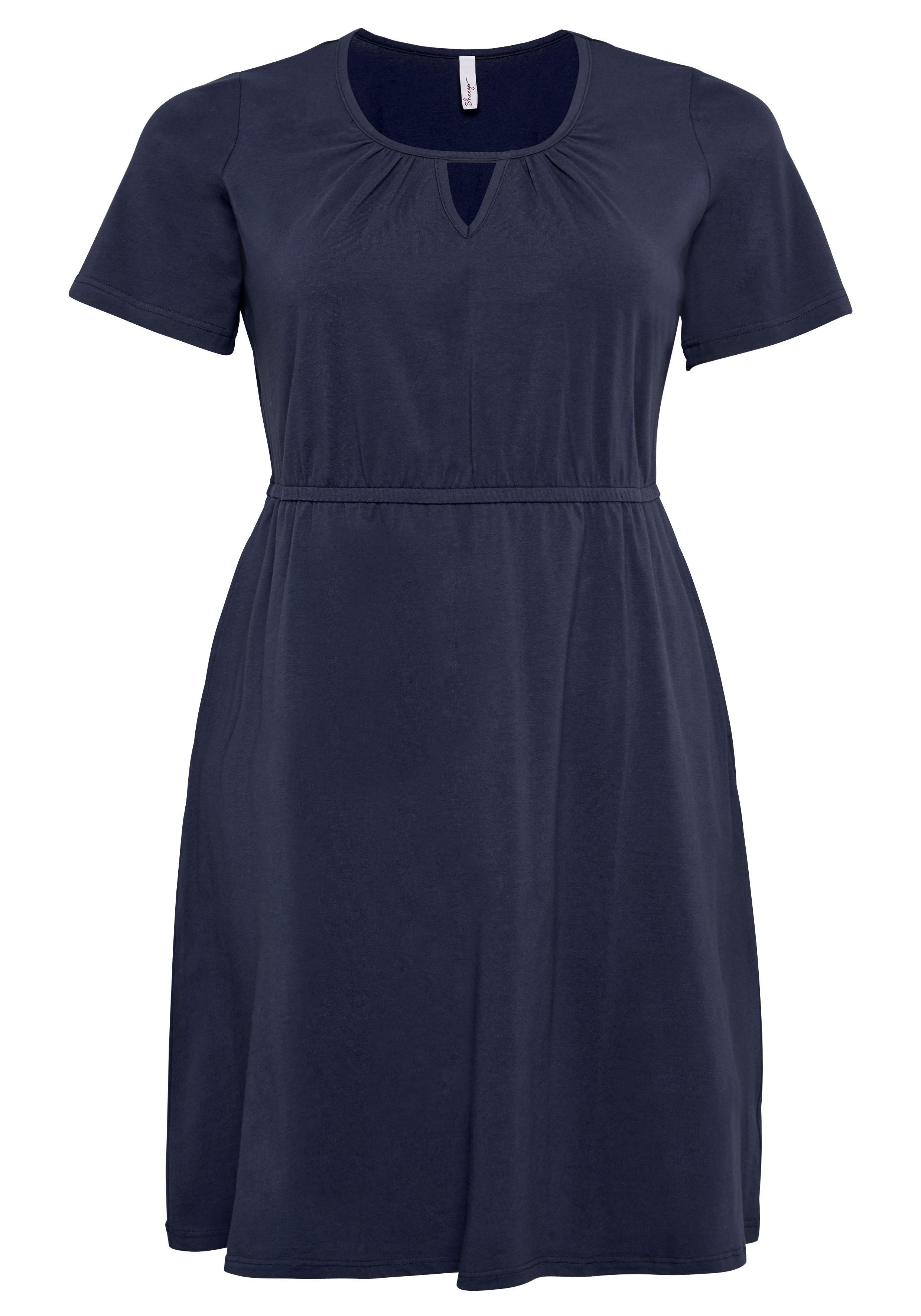 Jerseykleid mit Cut-out am Ausschnitt