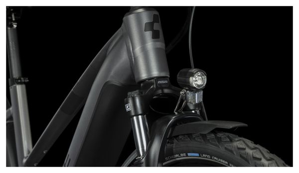 VTC Électrique Cube Nuride Hybrid Performance 500 Allroad Trapèze Shimano Alivio 9V 500 Wh 29'' Gris