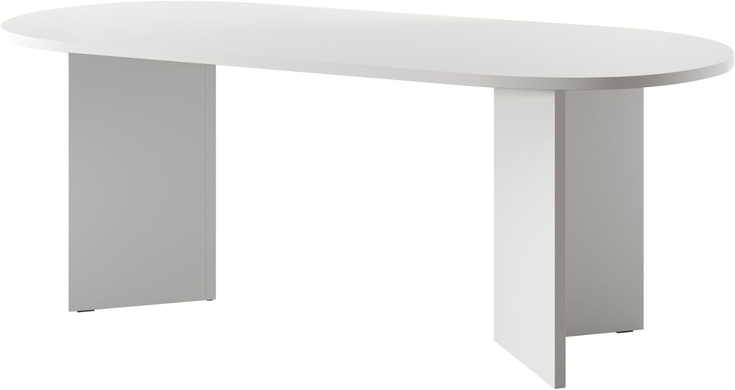 Selsey Esstisch Esszimmertisch Tisch Oval 90 x 204 cm Küchentisch OVO Weiß
