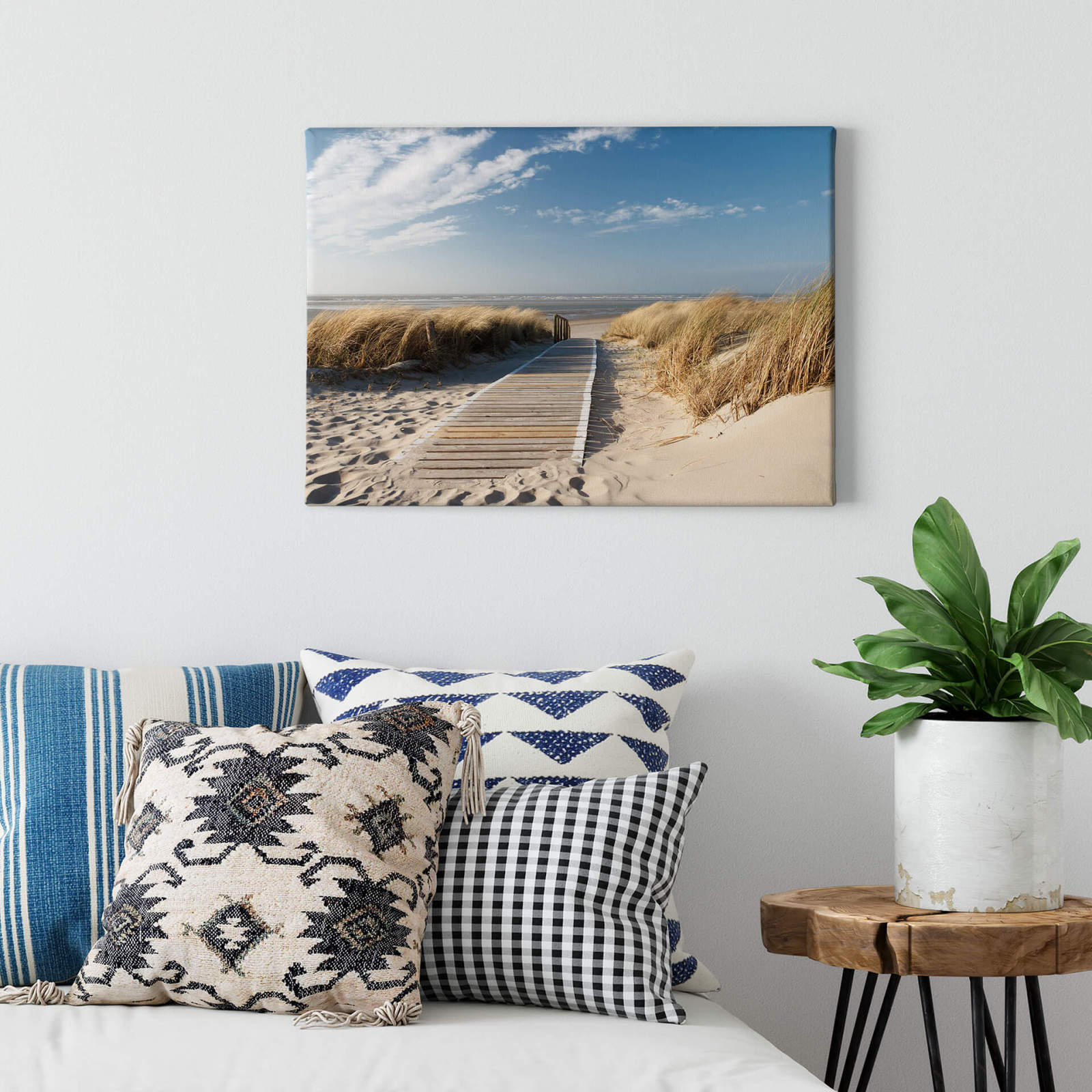 Leinwandbild NORDSEE - blau-beige - 70x50 cm