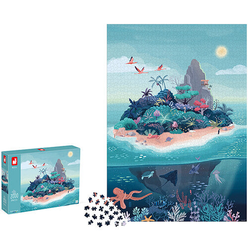 Janod puzzel mysterieus eiland - 2000st