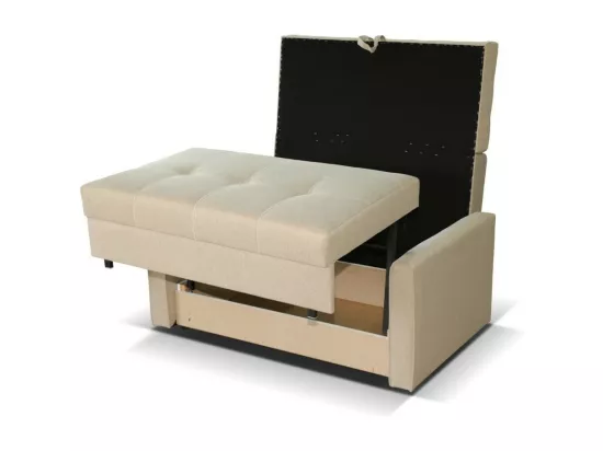 Canapé convertible Columbus 100, Boîte de literie, 85x133x98cm, Mobilier déjà assemblé