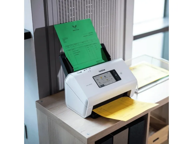 Brother ADS-4900W - Dokumentscanner - Dual CIS - Duplex - A4 - 600 dpi x 600 dpi - op til 60 ppm (mono) / op til 60 ppm (farve) - ADF (100 ark) - op til 9000 scanninger pr. dag - USB 3.0, LAN, Wi-Fi(n), USB 2.0 (Host)