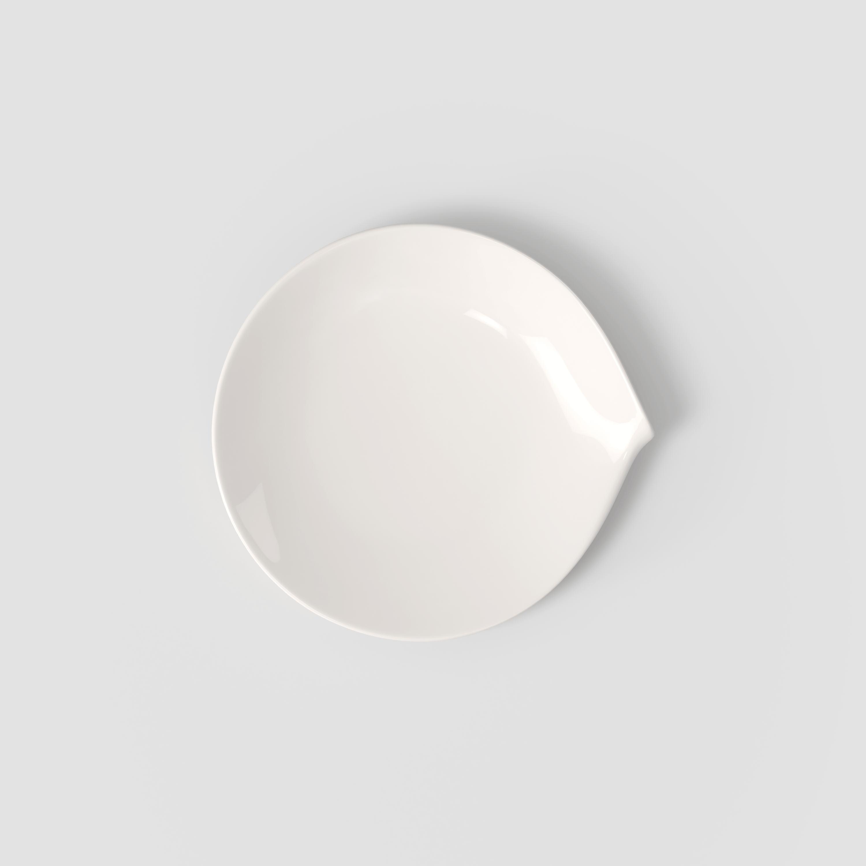 Flow Appetizer and dessert plate White, 8.3'', Premium Porcelain