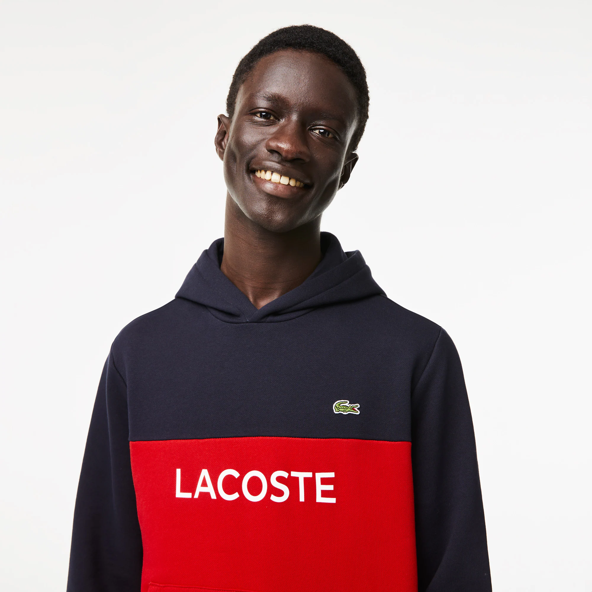 Herren Pulli mit Logo und Colourblock Sweatshirts - Blau - Lacoste - Herren