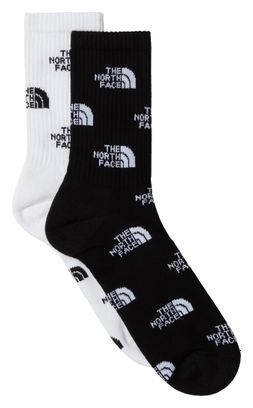 2 Paires de Chaussettes The North Face Everyday Mi-Mollets Noir/Blanc (x2)