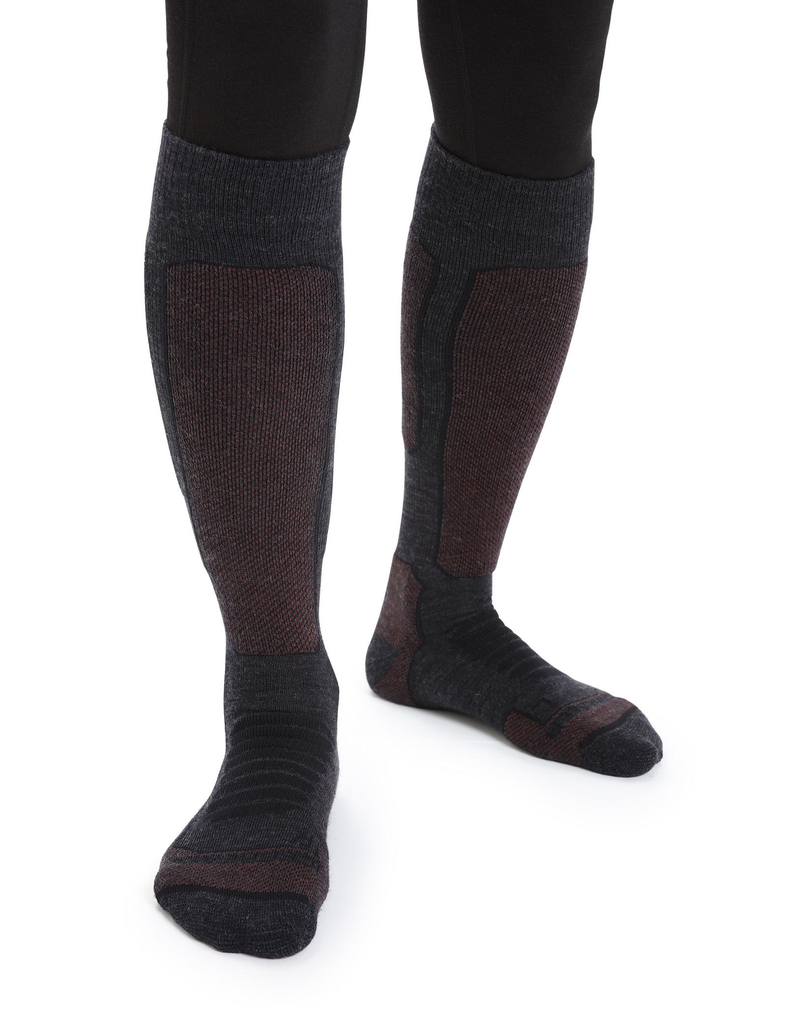 Ski  Merino Medium OTC Dame Jet Heather/Espresso/Black