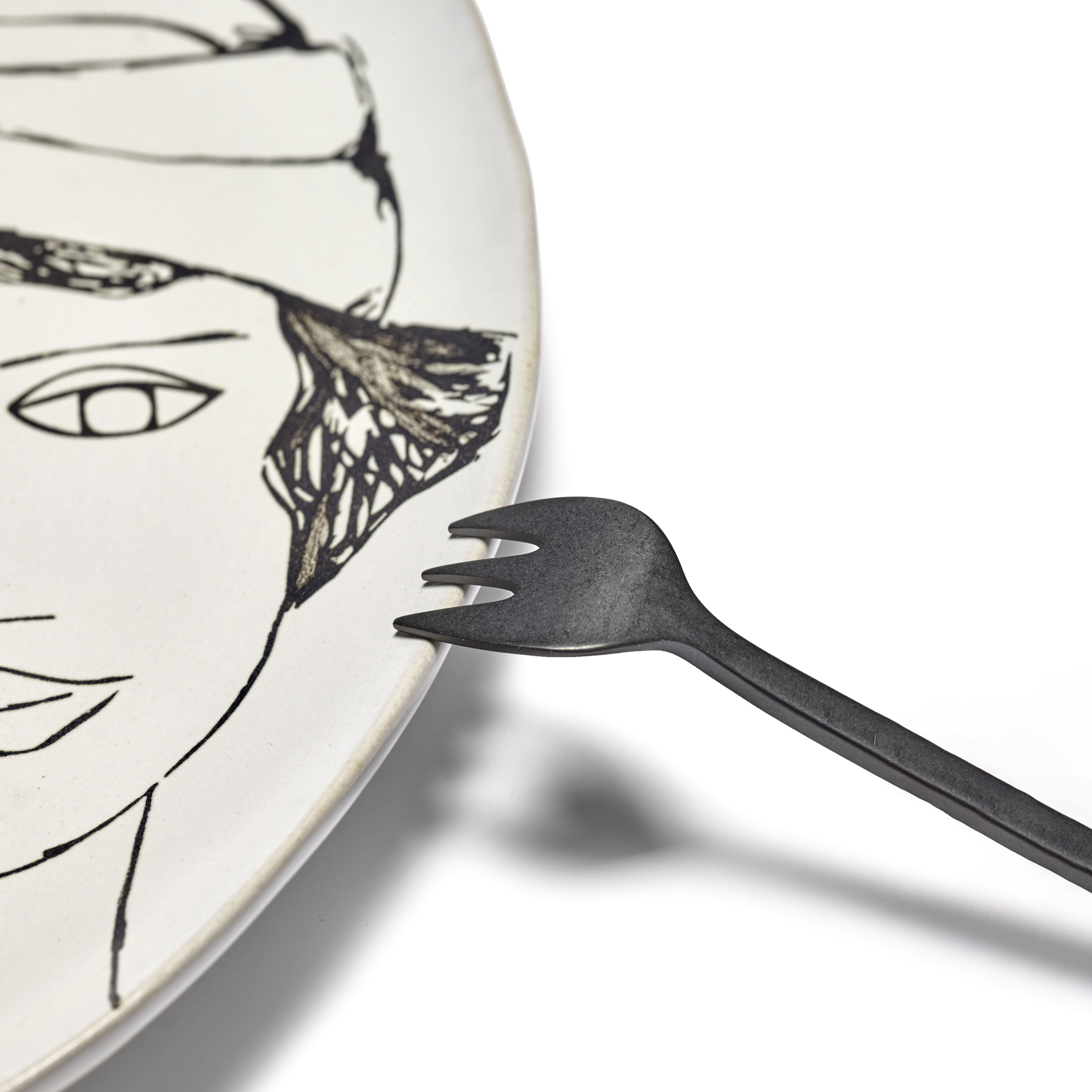 LA MÈRE - Assiette de présentation céramique | Blanc