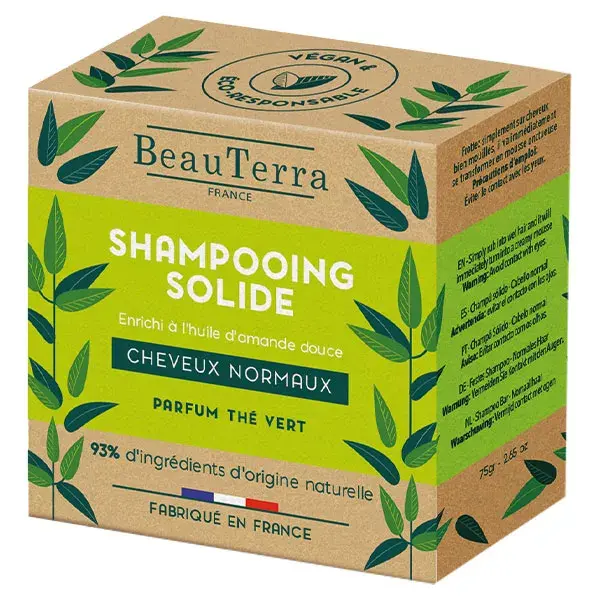 Shampoo sólido Beauterra para cabelos normais 75g