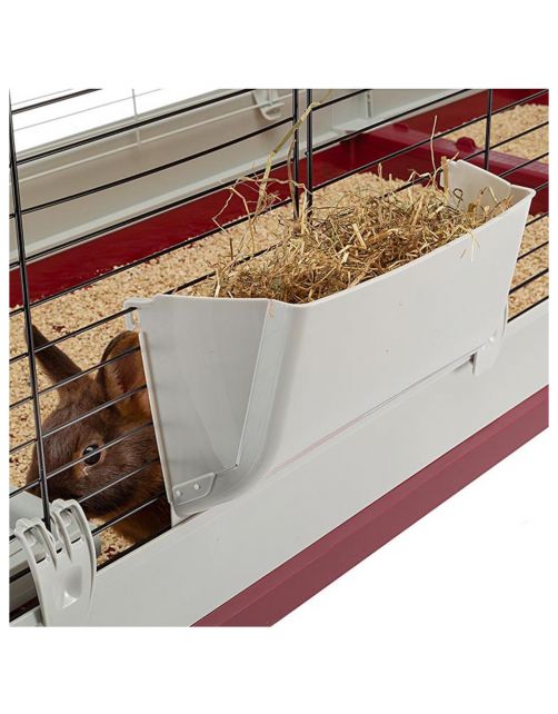 Ferplast Konijnenkooi Krolik 160 - Dierenverblijf - 162x60x50 cm Grijs Rood