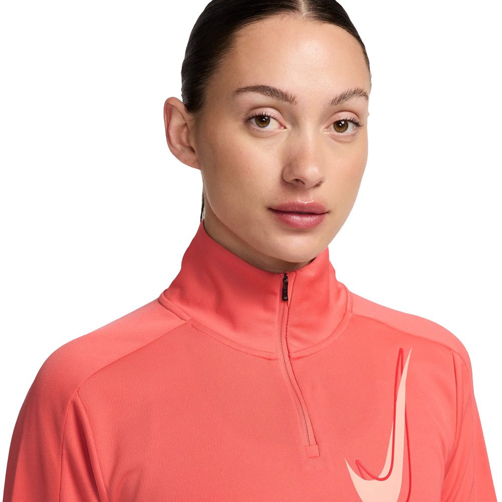 Nike Swoosh 1/2 Zip Longsleeve Damen magic ember