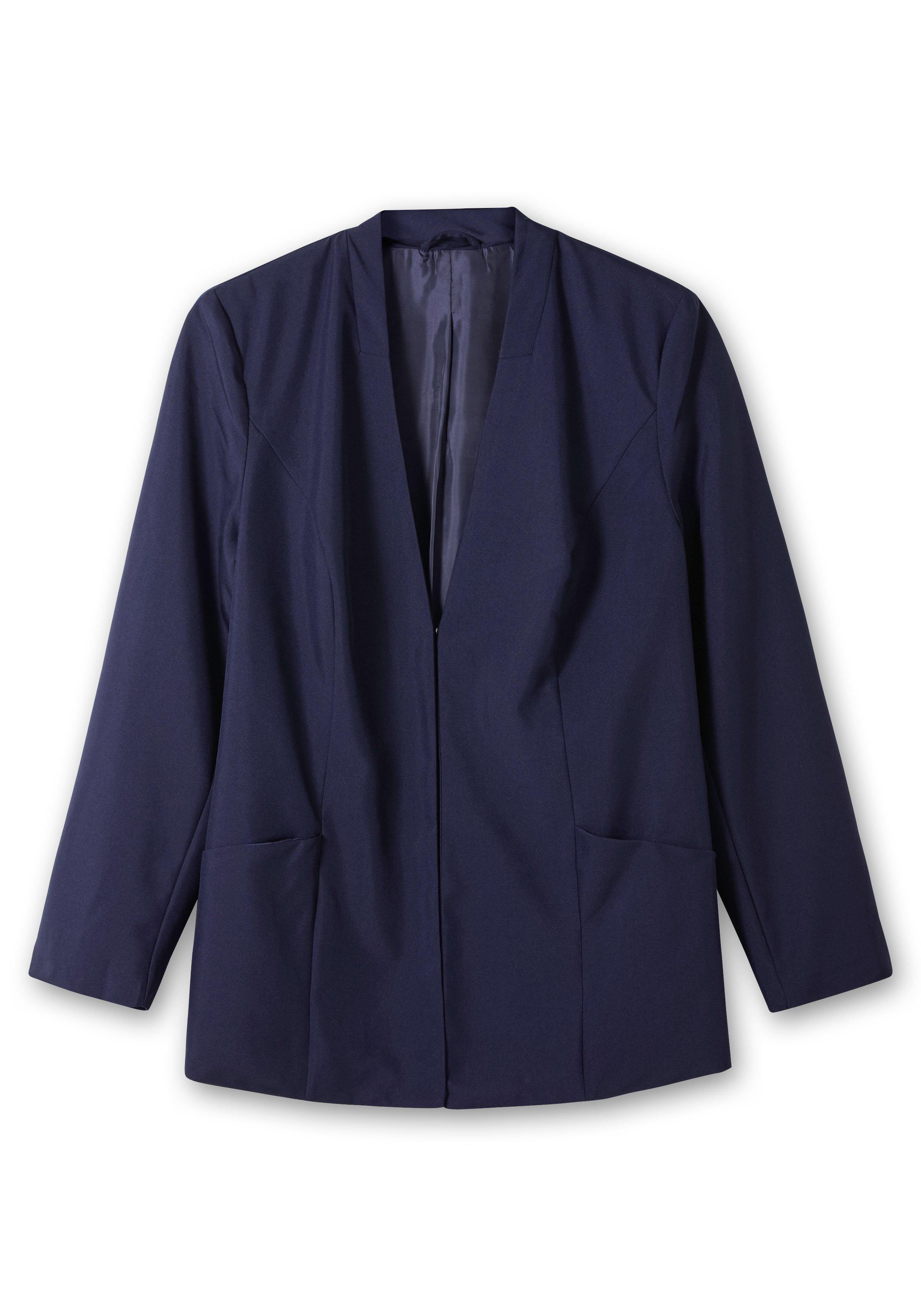 Kragenloser Blazer mit Hakenverschluss