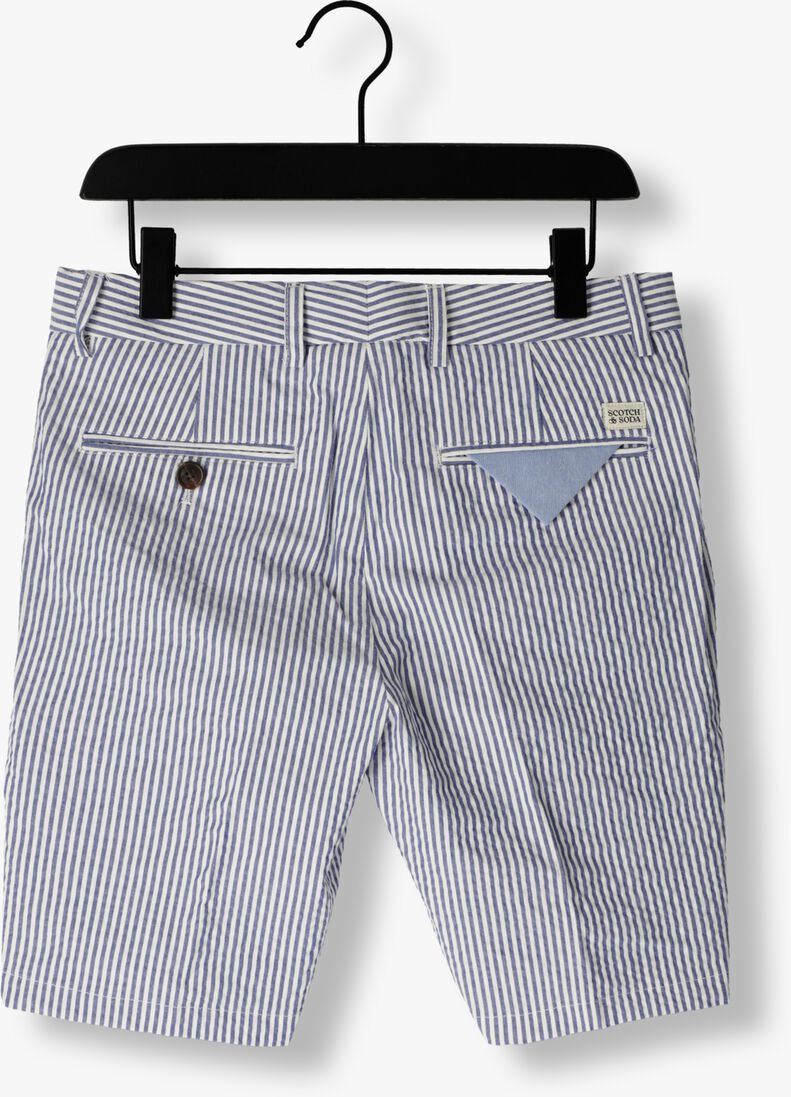 SCOTCH & SODA lichtblauwe scotch & soda korte broek seersucker chino shorts