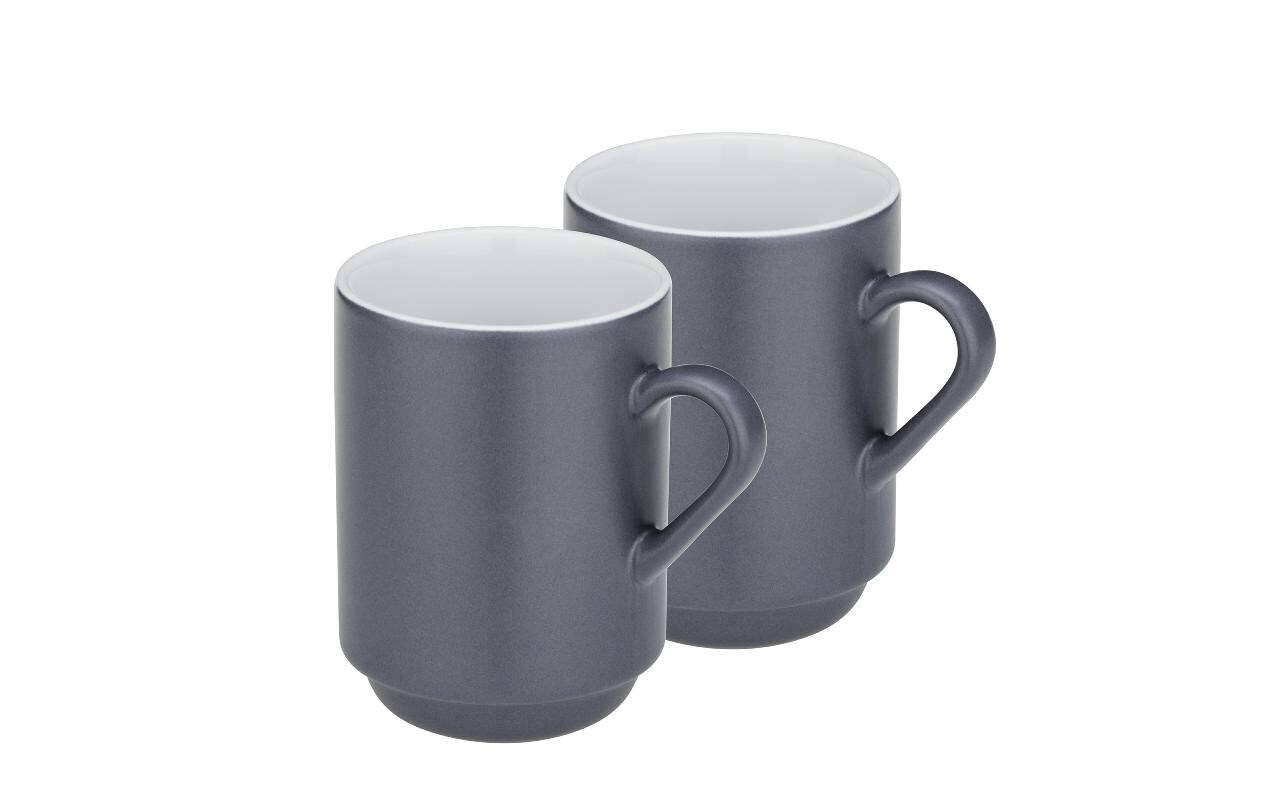 Kaffeetasse 300 ml, 2 Stück, GrauKaffeetassen-Set
