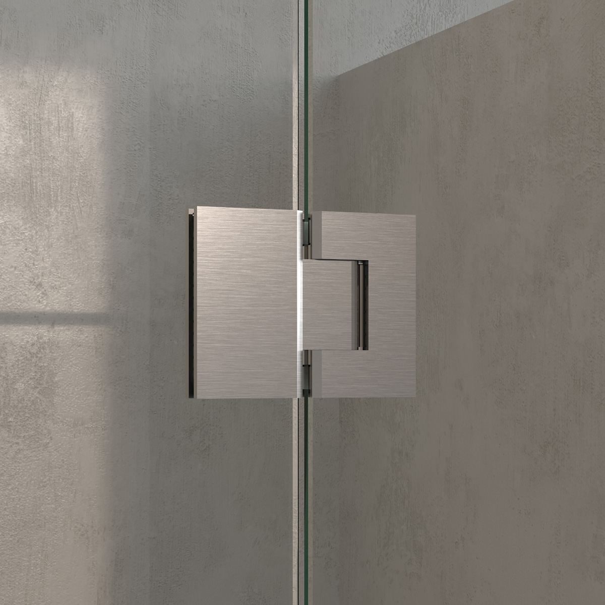 Brauer Void Carving profielloze nisdeur 170cm met draaideur 70cm aan glas RVS geborsteld PVD