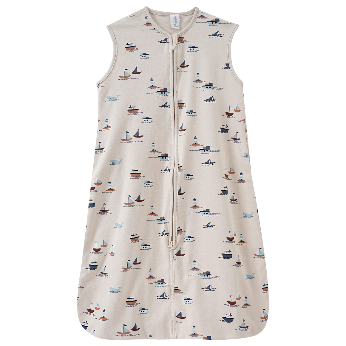 Topomini Baby Sommer-Schlafsack mit Segelbooten beige