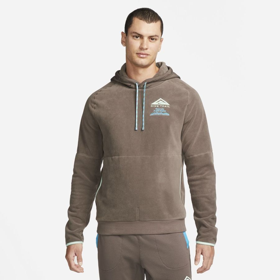 Nike Sweat à Capuche Trail Mount Blanc - Marron/Vert