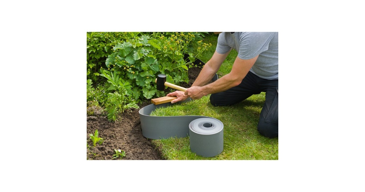NatureBorderrand H7,5cm x 10m begrenzing  (Grijs)