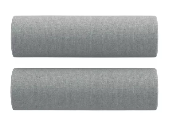 Ensemble de canapés 3 pcs coussins gris clair tissu