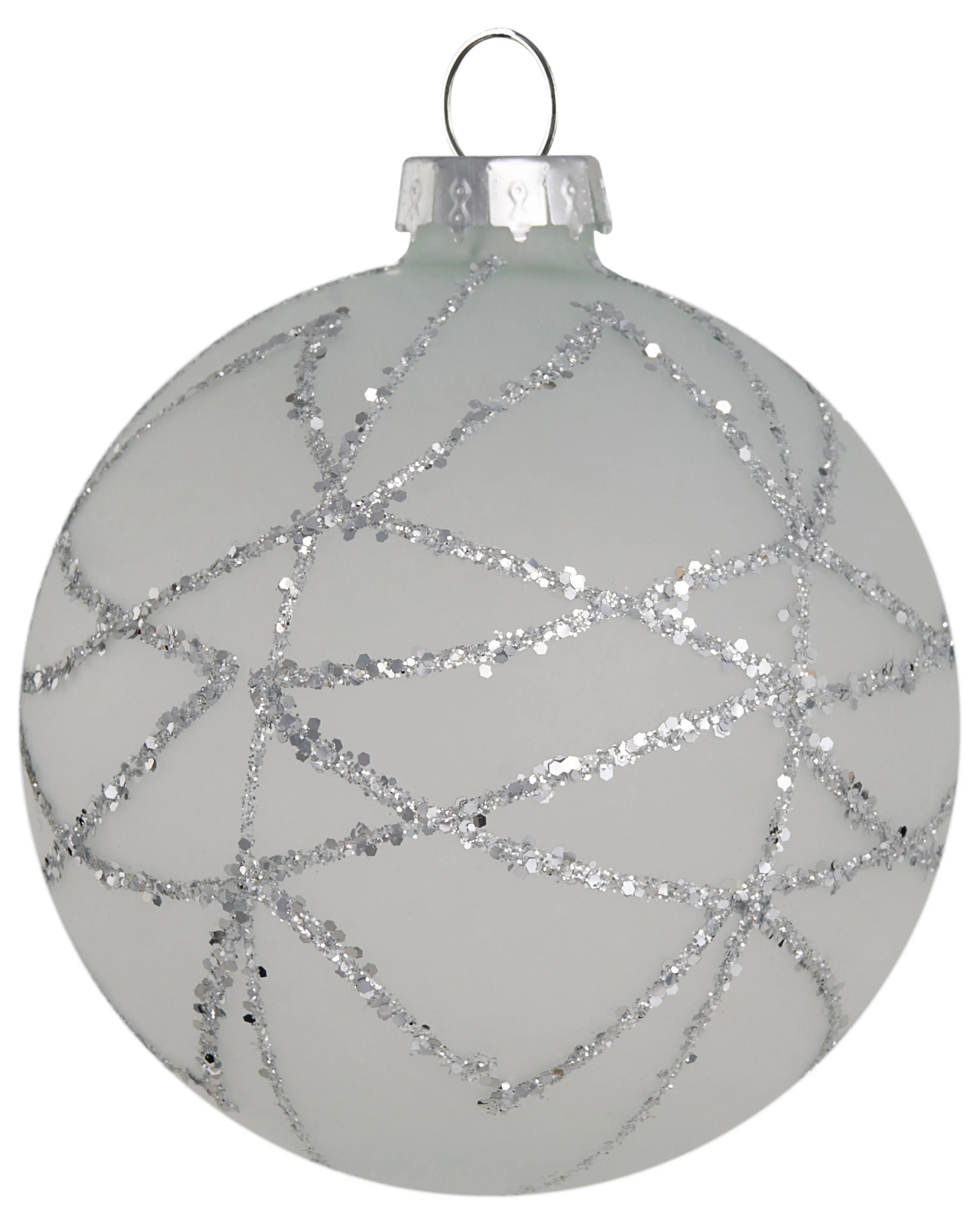 Set van 35 kerstballen FROSTFALL Glas Grijs