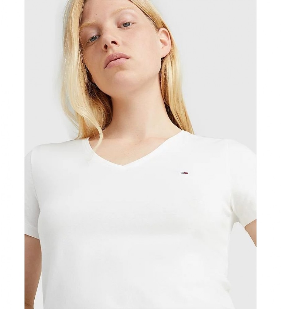 Camiseta branca skinny Tommy Jeans TJW