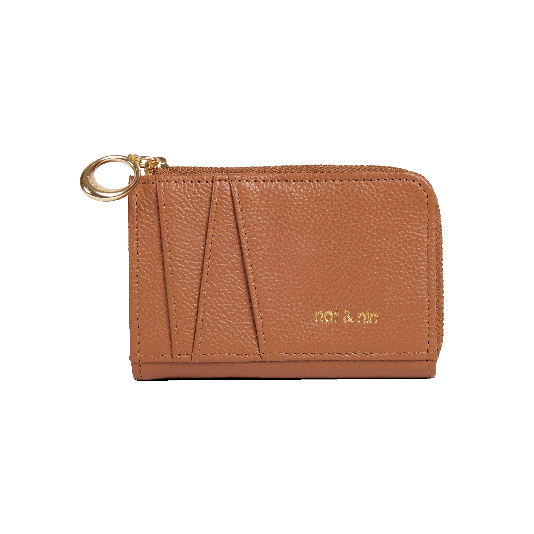 NIKO - Porte-cartes en cuir grainé | Marron