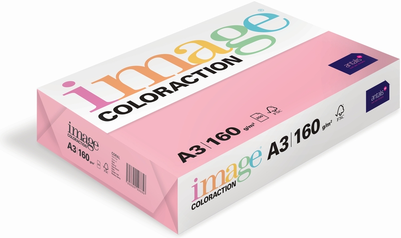 Image Coloraction Papier farbig, A3, 120 g/m², coral rosa