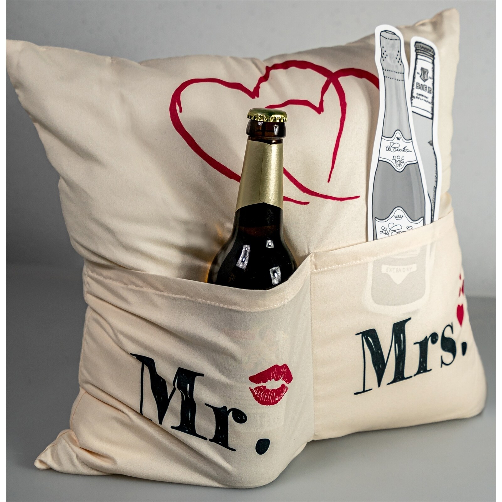 HTI-Living Kissen mit Taschen Mr. Mrs.