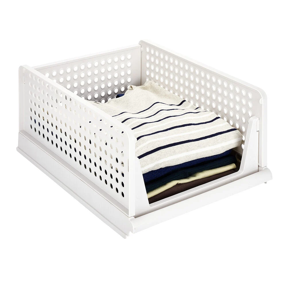 Rangement dressing superposable coulissant blanc grand modèle