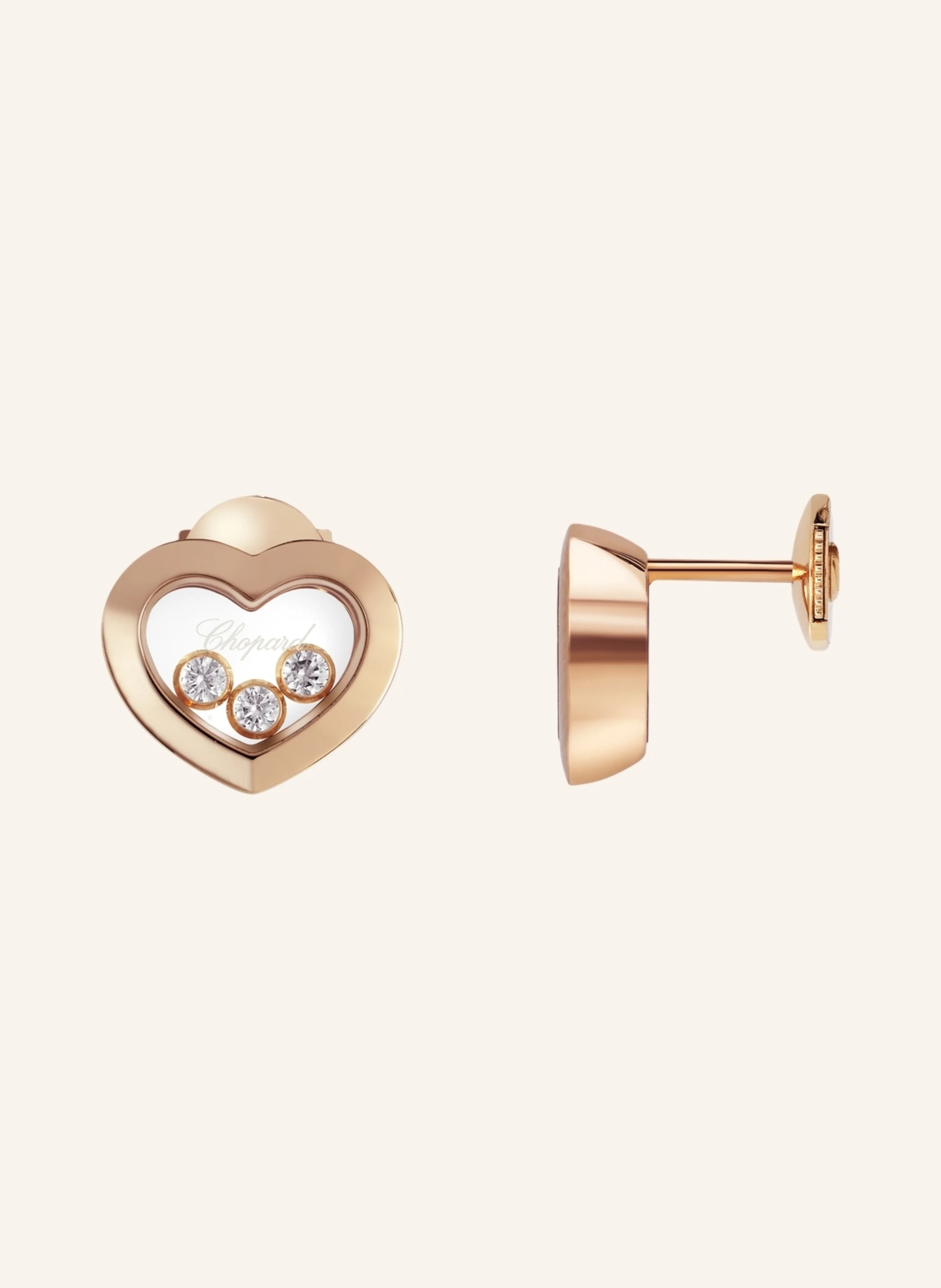 Chopard Ohrring HAPPY DIAMONDS ICONS Ohrringe aus 18 Karat Roségold und Diamanten