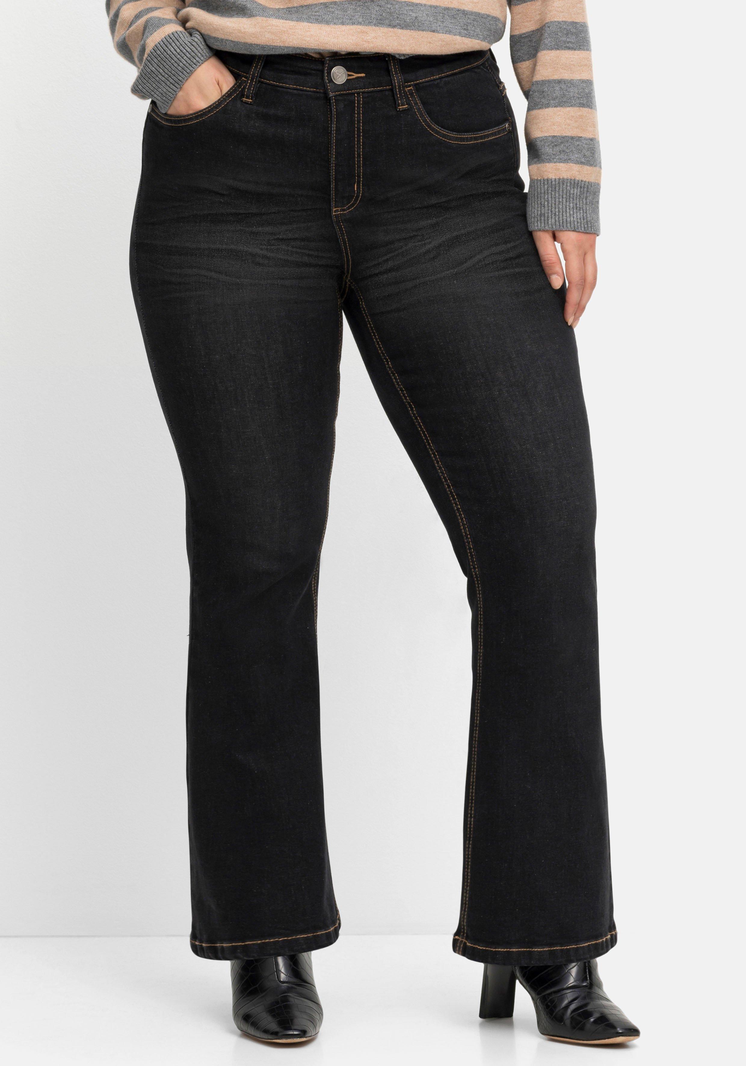Bootcut-Jeans mit 3D-Catfaces