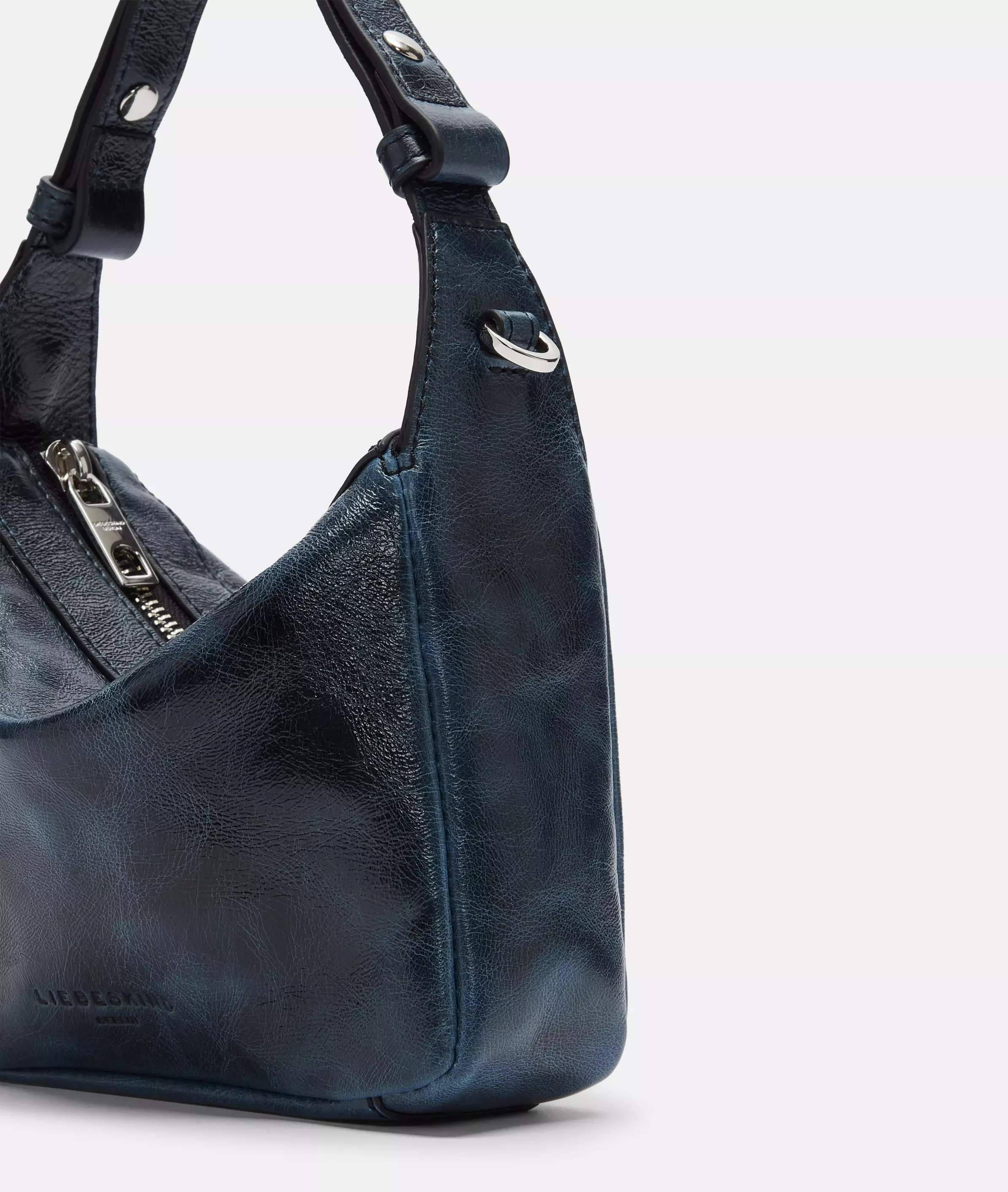 Parker Hobo XS Small cowhide bag with two-tone effect and glossy finish
