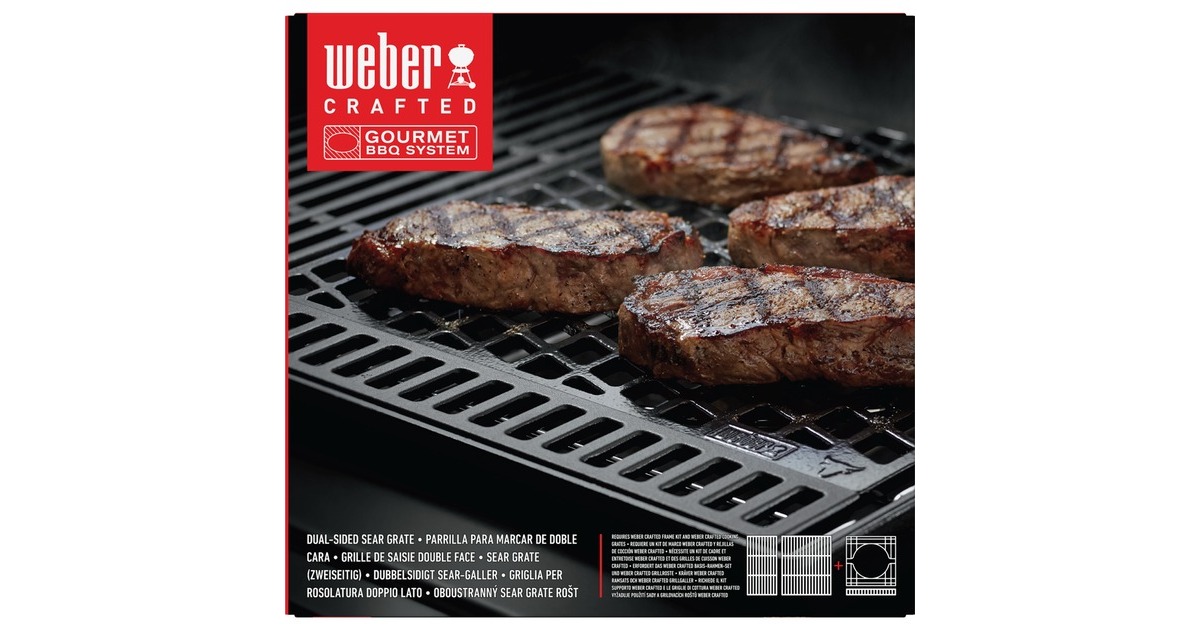 WeberCRAFTED-dubbelzijdig Sear Grate​ grillrooster