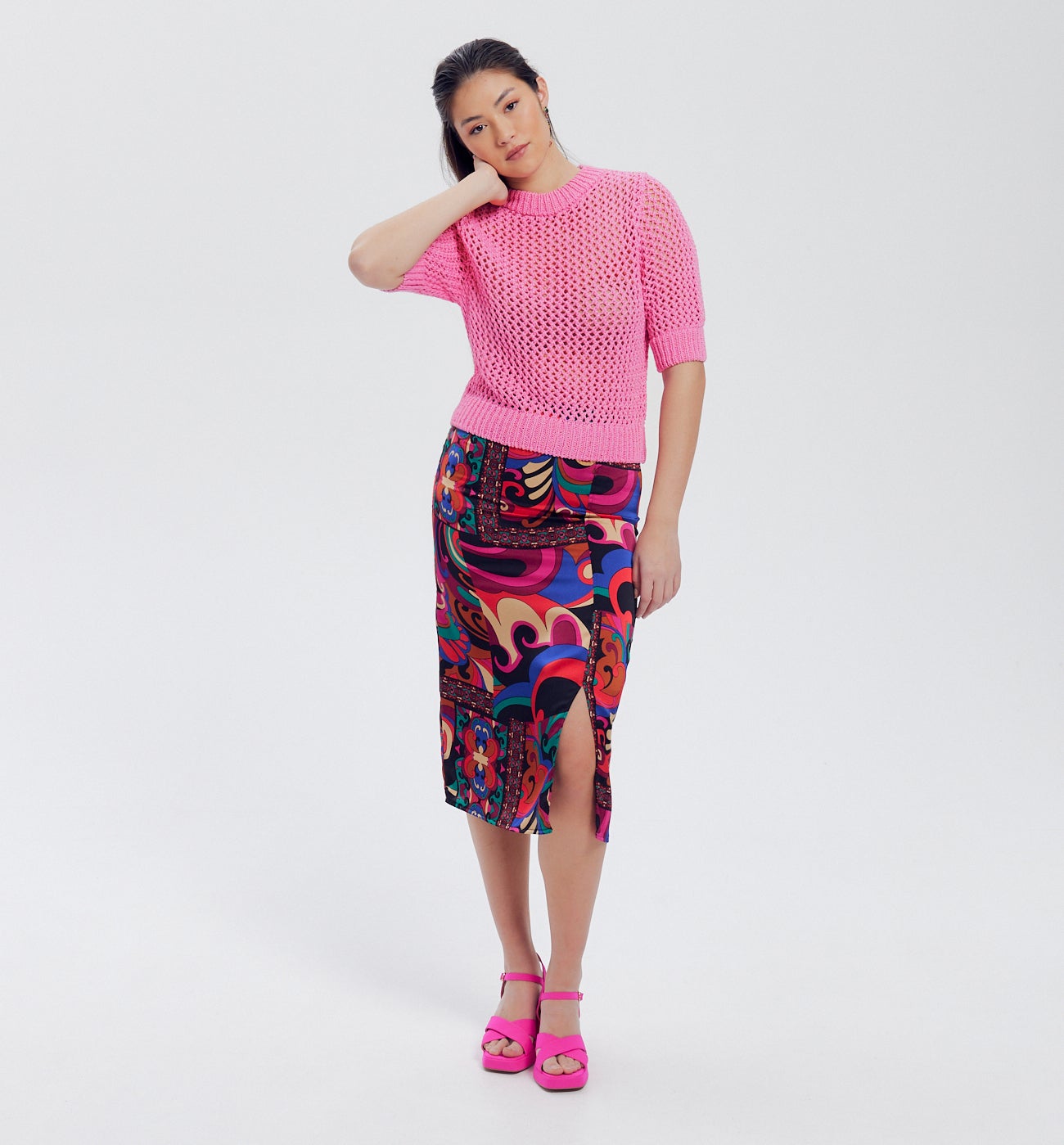 Pull filet Femme - Rose
