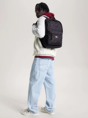 Mochila exclusiva com estampa de logotipo reciclado