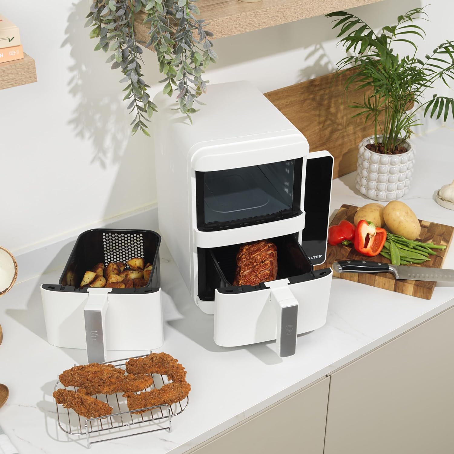 Salter VertiCook Ultra Stackable Air Fryer - UK PLUGGED Vertical 9 L Digital, White